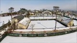 冬のテニスコート（山形市）